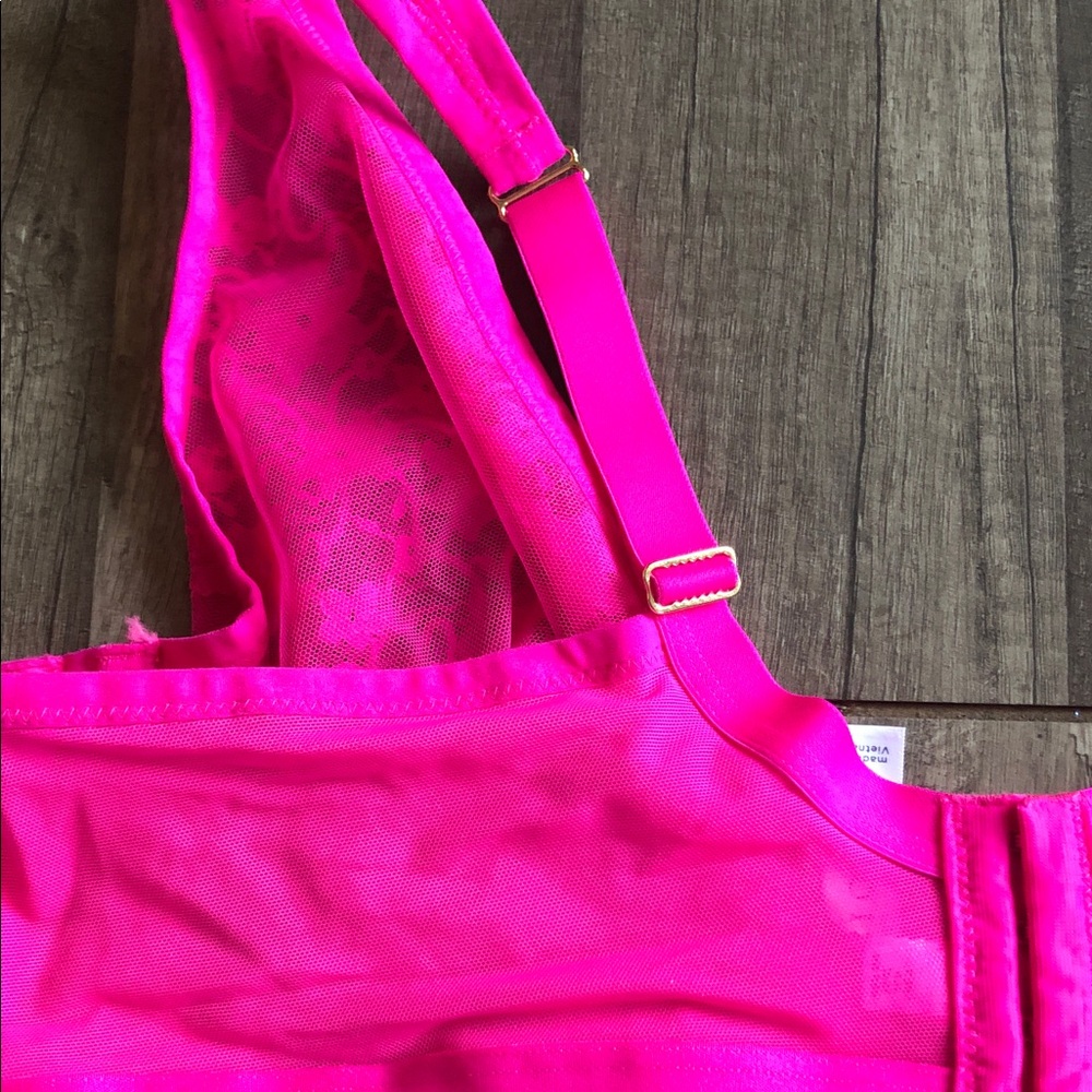 Cacique High Apex Plunge Bra Pink Glow 44D - Picture 8 of 9